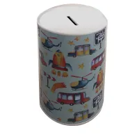 Spaarblik raket helikopter bus 10x15 cm